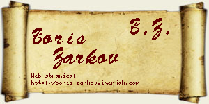 Boris Žarkov vizit kartica